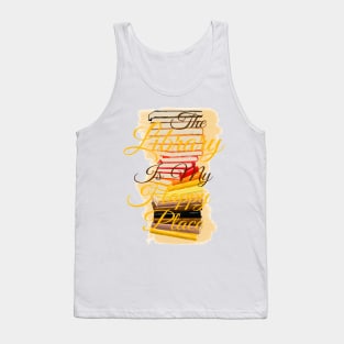 The Library Is My Happy Place | Orange Tank Top